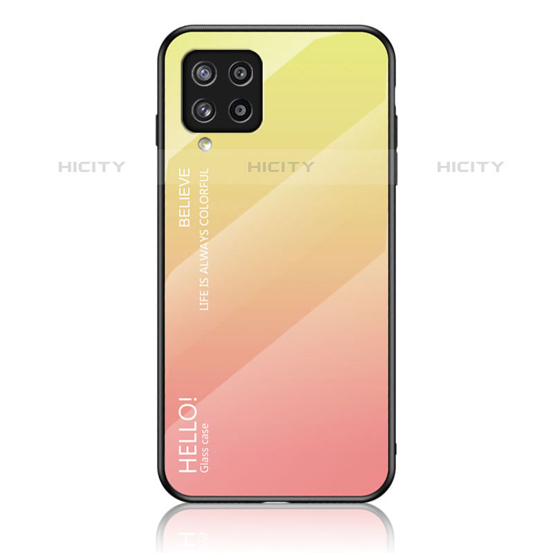 Custodia Silicone Specchio Laterale Sfumato Arcobaleno Cover LS1 per Samsung Galaxy M42 5G