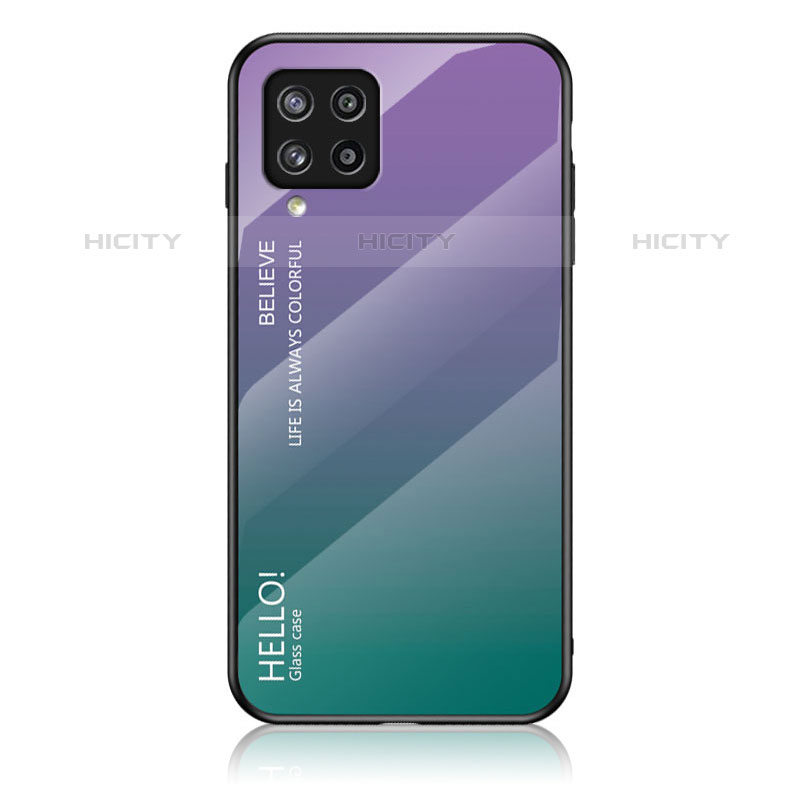 Custodia Silicone Specchio Laterale Sfumato Arcobaleno Cover LS1 per Samsung Galaxy M42 5G Multicolore