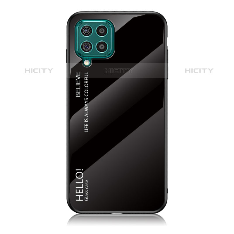 Custodia Silicone Specchio Laterale Sfumato Arcobaleno Cover LS1 per Samsung Galaxy M62 4G Nero