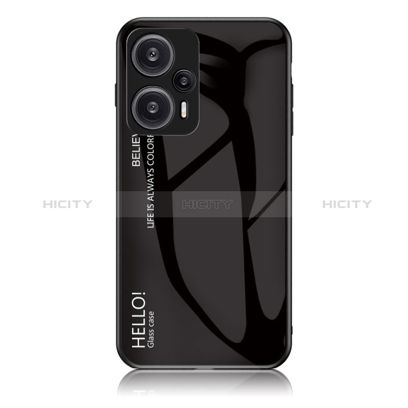 Custodia Silicone Specchio Laterale Sfumato Arcobaleno Cover LS1 per Xiaomi Poco F5 5G