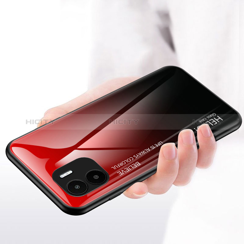 Custodia Silicone Specchio Laterale Sfumato Arcobaleno Cover LS1 per Xiaomi Redmi A2