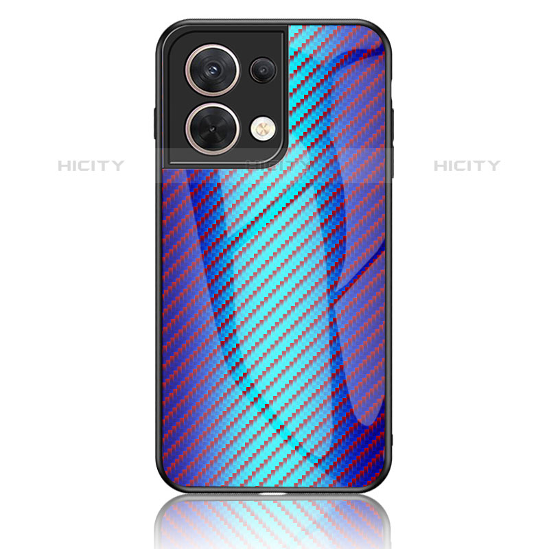 Custodia Silicone Specchio Laterale Sfumato Arcobaleno Cover LS2 per Oppo Reno9 Pro 5G