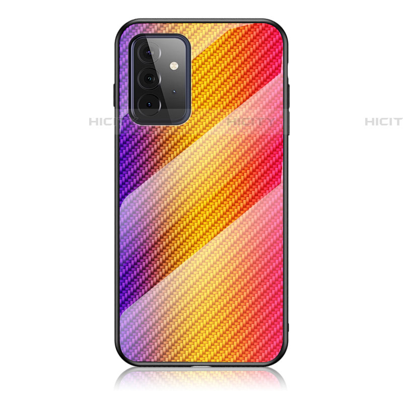 Custodia Silicone Specchio Laterale Sfumato Arcobaleno Cover LS2 per Samsung Galaxy A72 5G