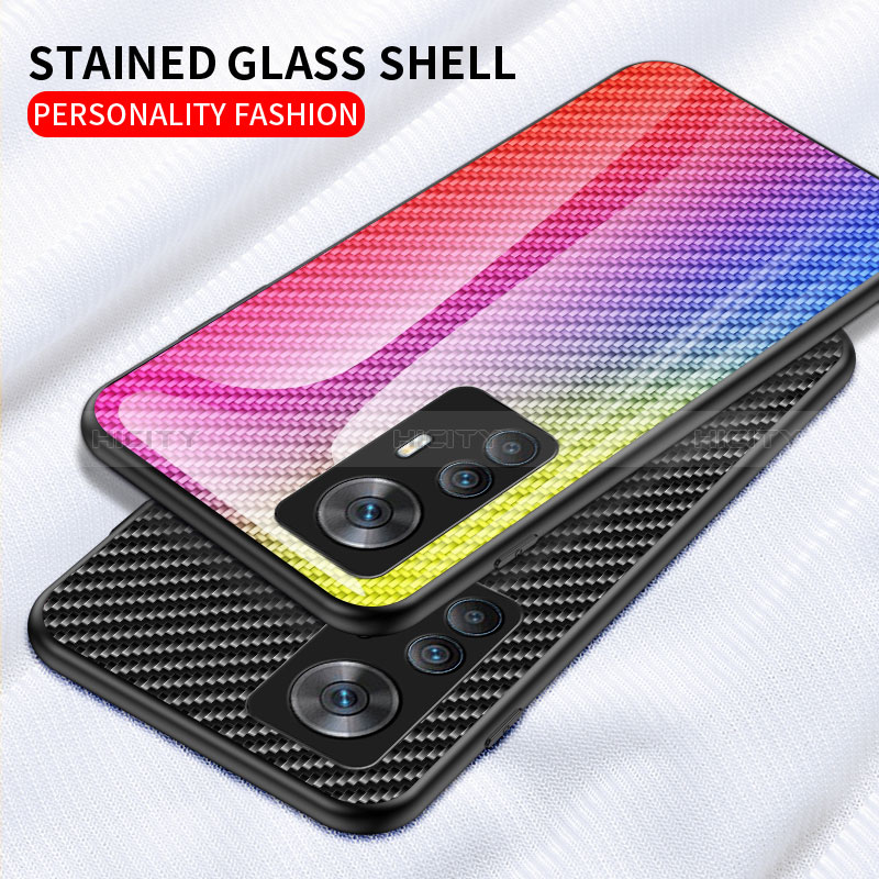 Custodia Silicone Specchio Laterale Sfumato Arcobaleno Cover LS2 per Xiaomi Mi 12T 5G