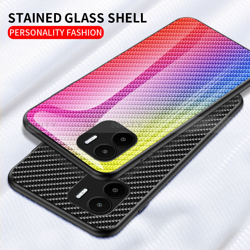 Custodia Silicone Specchio Laterale Sfumato Arcobaleno Cover LS2 per Xiaomi Redmi A2