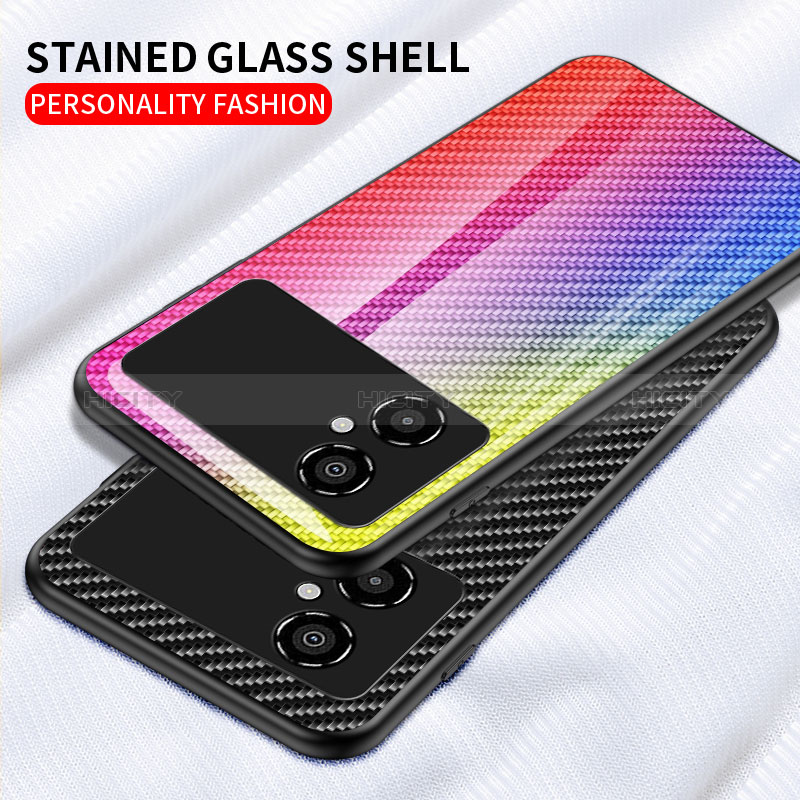Custodia Silicone Specchio Laterale Sfumato Arcobaleno Cover LS2 per Xiaomi Redmi Note 11R 5G