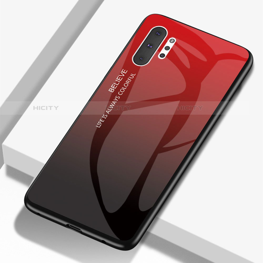 Custodia Silicone Specchio Laterale Sfumato Arcobaleno Cover M01 per Samsung Galaxy Note 10 Plus 5G