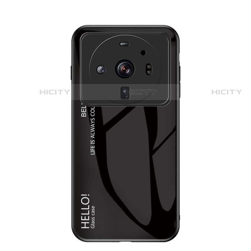 Custodia Silicone Specchio Laterale Sfumato Arcobaleno Cover M01 per Xiaomi Mi 12 Ultra 5G