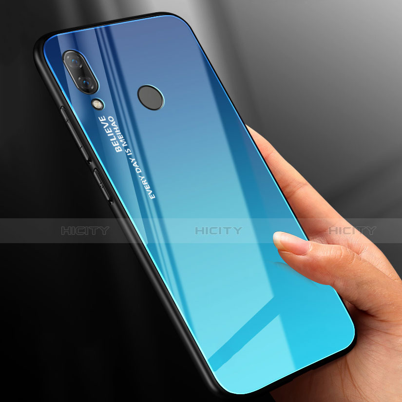 Custodia Silicone Specchio Laterale Sfumato Arcobaleno Cover M01 per Xiaomi Redmi Note 7 Pro