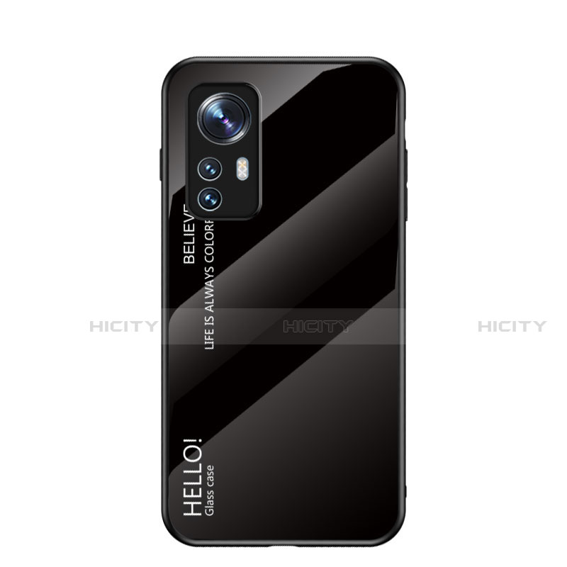 Custodia Silicone Specchio Laterale Sfumato Arcobaleno Cover M02 per Xiaomi Mi 12 5G