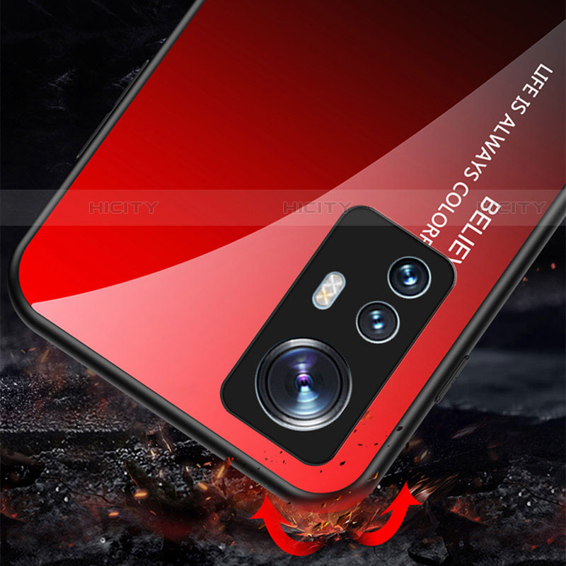 Custodia Silicone Specchio Laterale Sfumato Arcobaleno Cover M02 per Xiaomi Mi 12S 5G