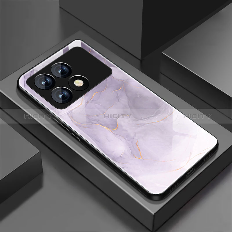Custodia Silicone Specchio Laterale Sfumato Arcobaleno Cover P01 per Xiaomi Redmi K70 Pro 5G