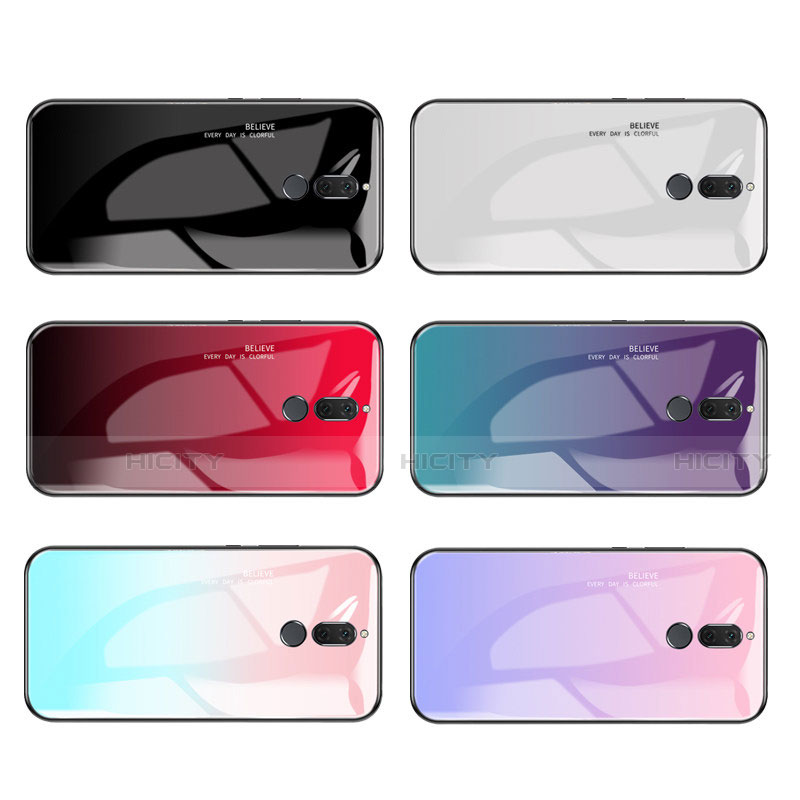 Custodia Silicone Specchio Laterale Sfumato Arcobaleno Cover per Huawei G10