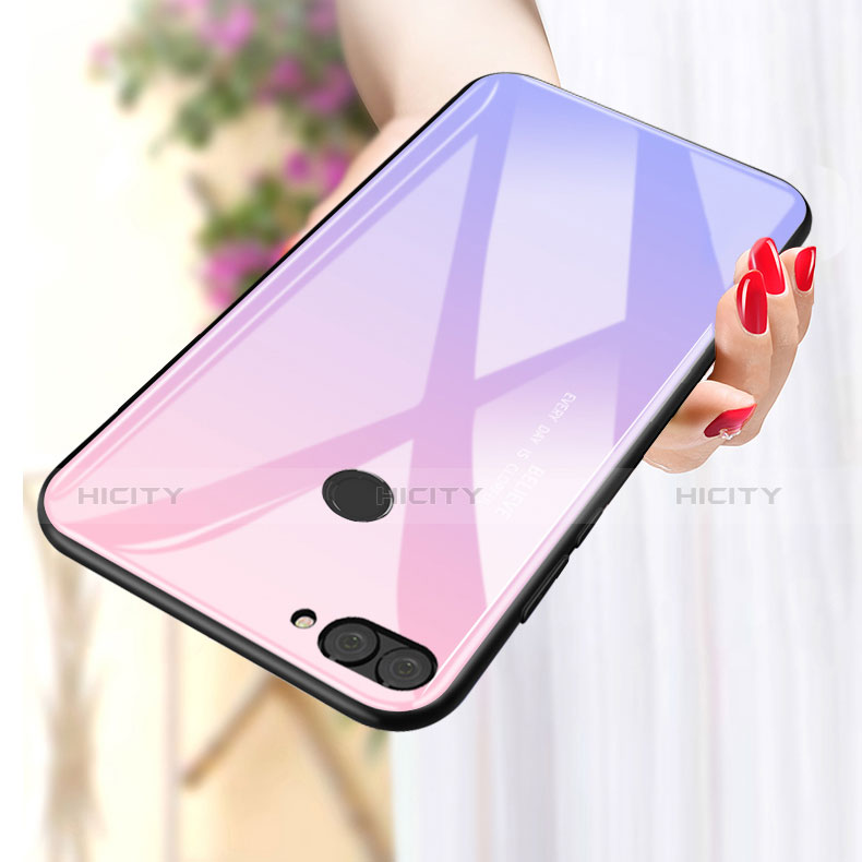 Custodia Silicone Specchio Laterale Sfumato Arcobaleno Cover per Huawei Honor 9i