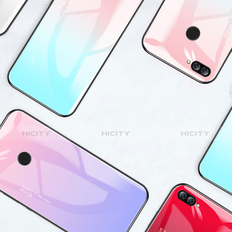 Custodia Silicone Specchio Laterale Sfumato Arcobaleno Cover per Huawei Honor 9i