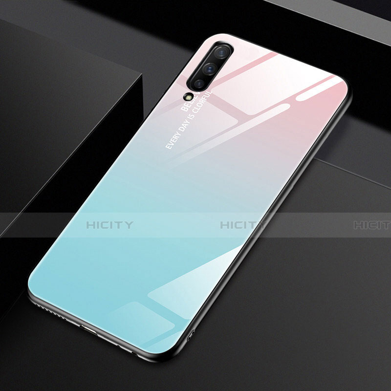 Custodia Silicone Specchio Laterale Sfumato Arcobaleno Cover per Huawei Honor 9X Pro