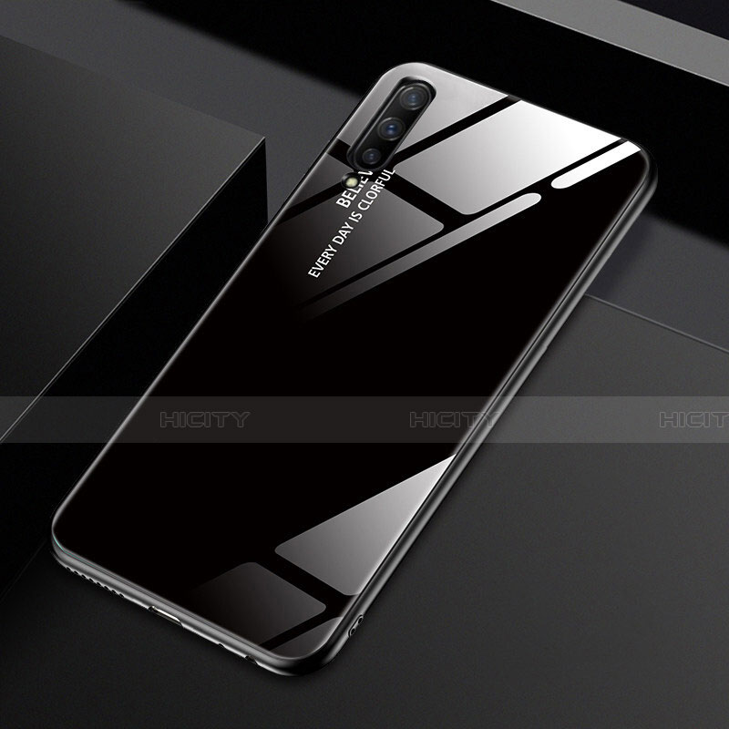 Custodia Silicone Specchio Laterale Sfumato Arcobaleno Cover per Huawei Honor 9X Pro Nero