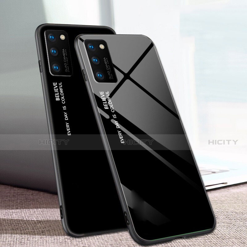 Custodia Silicone Specchio Laterale Sfumato Arcobaleno Cover per Huawei Honor V30 Pro 5G