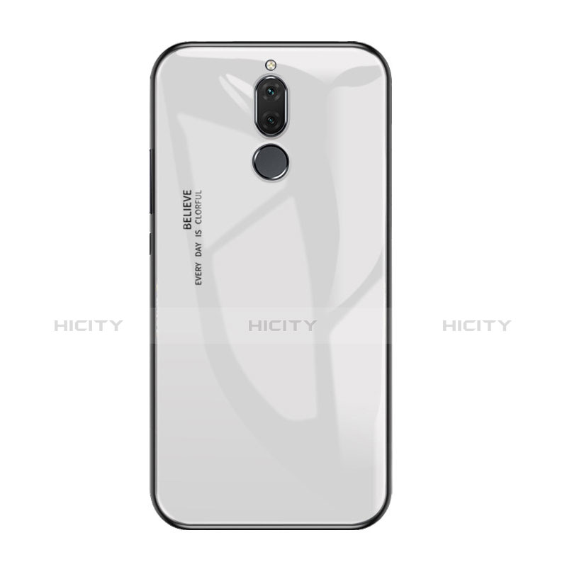 Custodia Silicone Specchio Laterale Sfumato Arcobaleno Cover per Huawei Maimang 6 Bianco