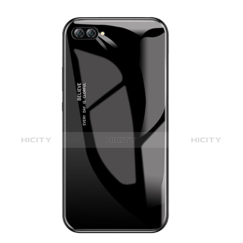 Custodia Silicone Specchio Laterale Sfumato Arcobaleno Cover per Huawei Nova 2S Nero