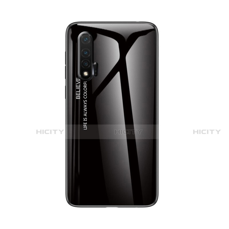 Custodia Silicone Specchio Laterale Sfumato Arcobaleno Cover per Huawei Nova 6