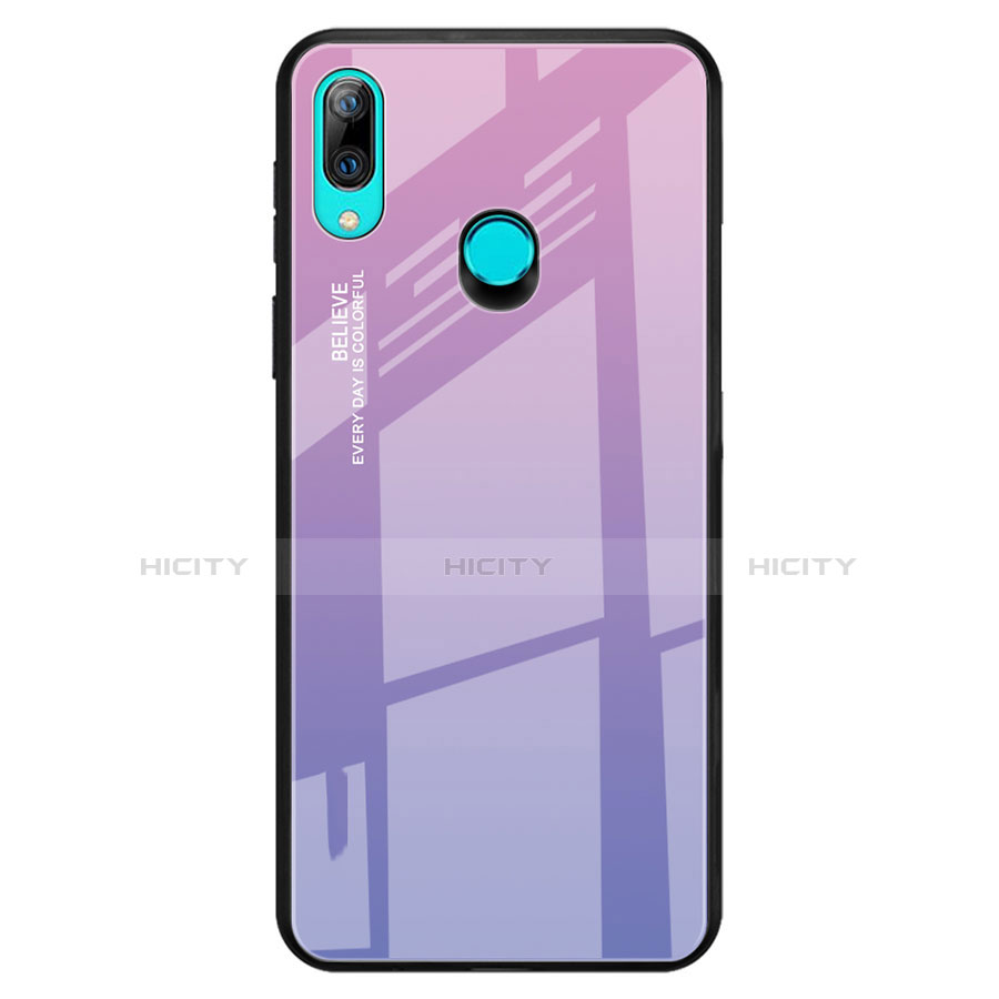 Custodia Silicone Specchio Laterale Sfumato Arcobaleno Cover per Huawei P Smart Z