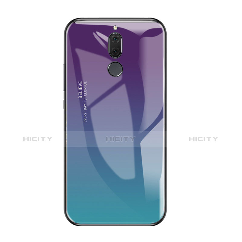 Custodia Silicone Specchio Laterale Sfumato Arcobaleno Cover per Huawei Rhone Multicolore
