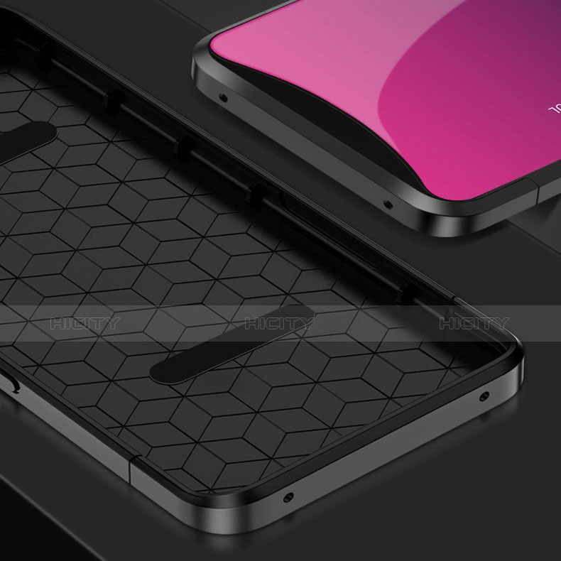 Custodia Silicone Specchio Laterale Sfumato Arcobaleno Cover per Oppo Find X