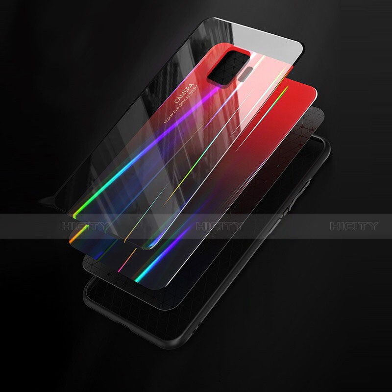 Custodia Silicone Specchio Laterale Sfumato Arcobaleno Cover per Samsung Galaxy S9
