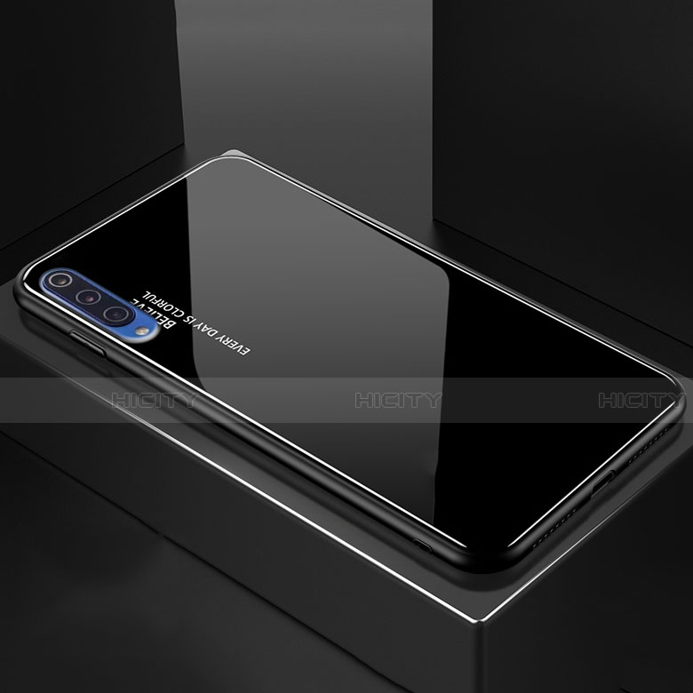 Custodia Silicone Specchio Laterale Sfumato Arcobaleno Cover per Xiaomi Mi A3 Lite Nero