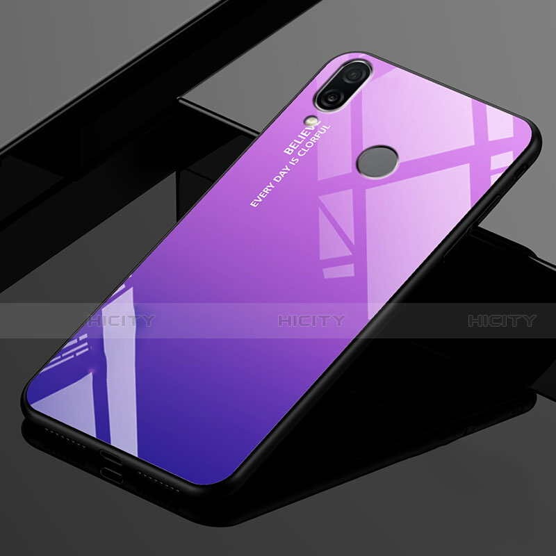 Custodia Silicone Specchio Laterale Sfumato Arcobaleno Cover per Xiaomi Redmi 7