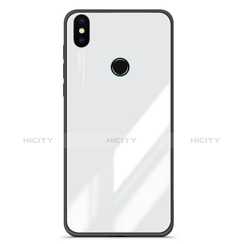 Custodia Silicone Specchio Laterale Sfumato Cover per Xiaomi Mi 6X Bianco