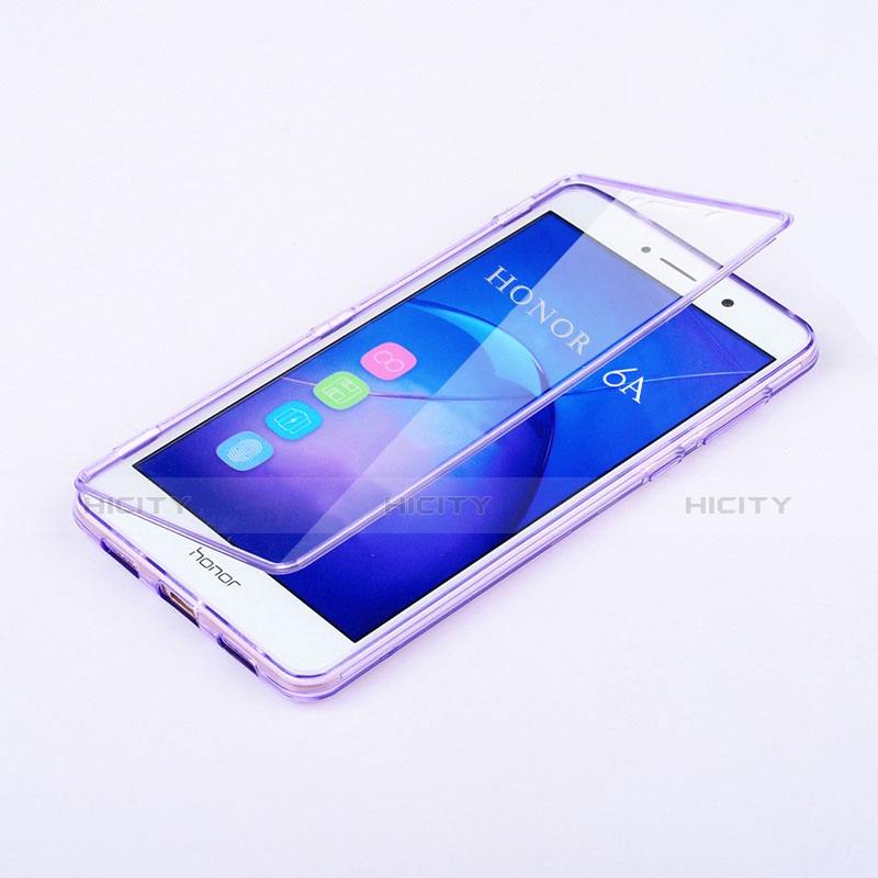 Custodia Silicone Trasparente A Flip Morbida Cover per Huawei Honor 6A