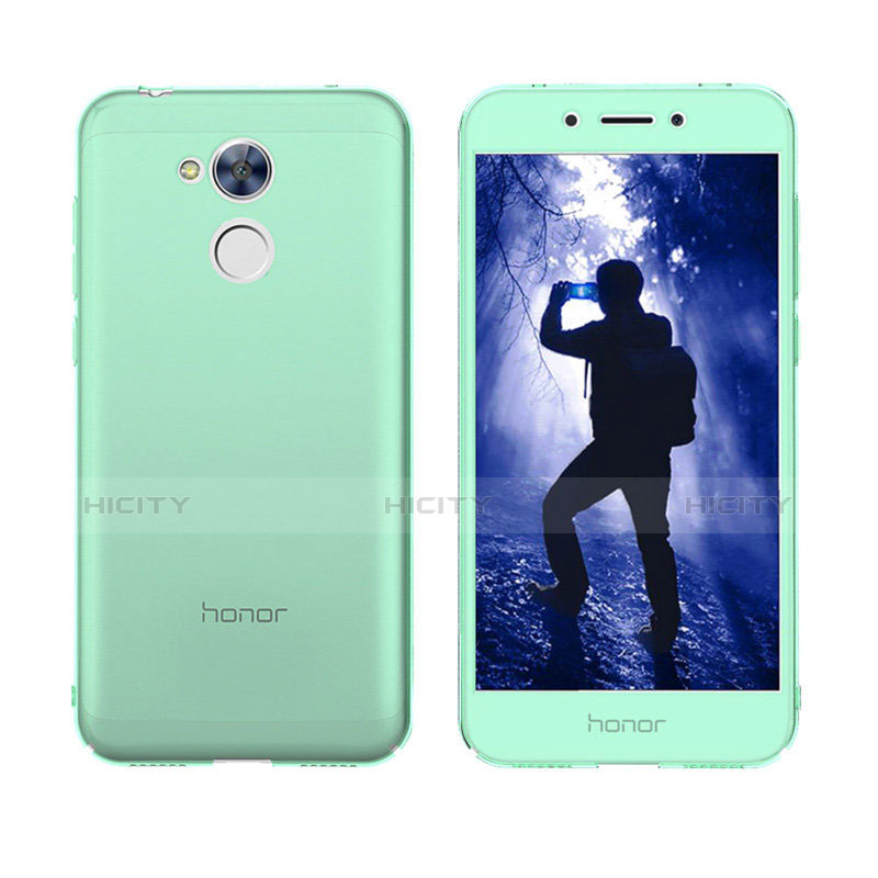Custodia Silicone Trasparente A Flip Morbida Cover per Huawei Honor 6A Verde