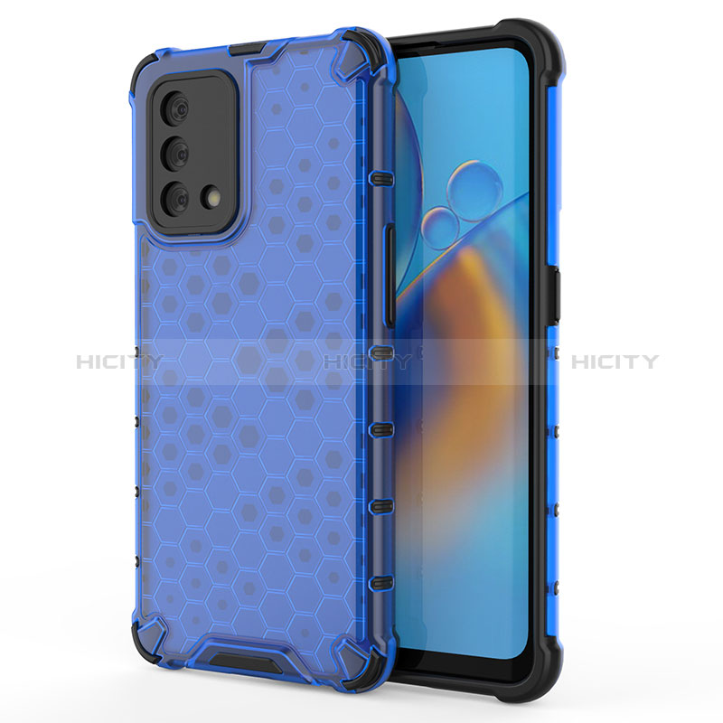 Custodia Silicone Trasparente Laterale 360 Gradi Cover AM1 per Oppo F19 Blu