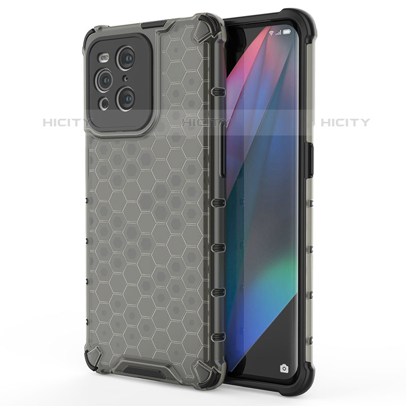 Custodia Silicone Trasparente Laterale 360 Gradi Cover AM1 per Oppo Find X3 Pro 5G