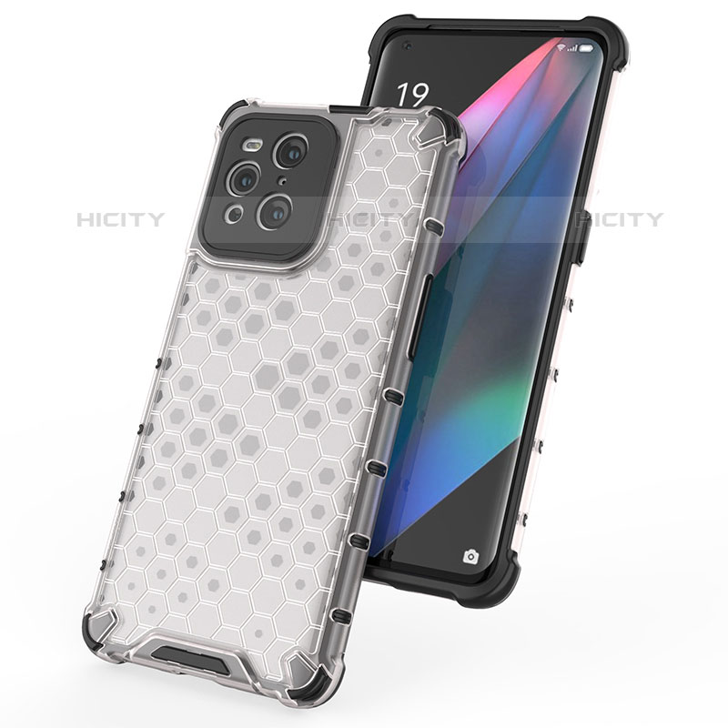 Custodia Silicone Trasparente Laterale 360 Gradi Cover AM1 per Oppo Find X3 Pro 5G