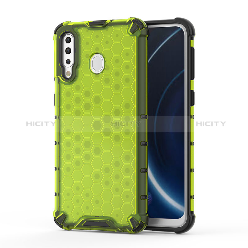 Custodia Silicone Trasparente Laterale 360 Gradi Cover AM1 per Samsung Galaxy M30 Verde