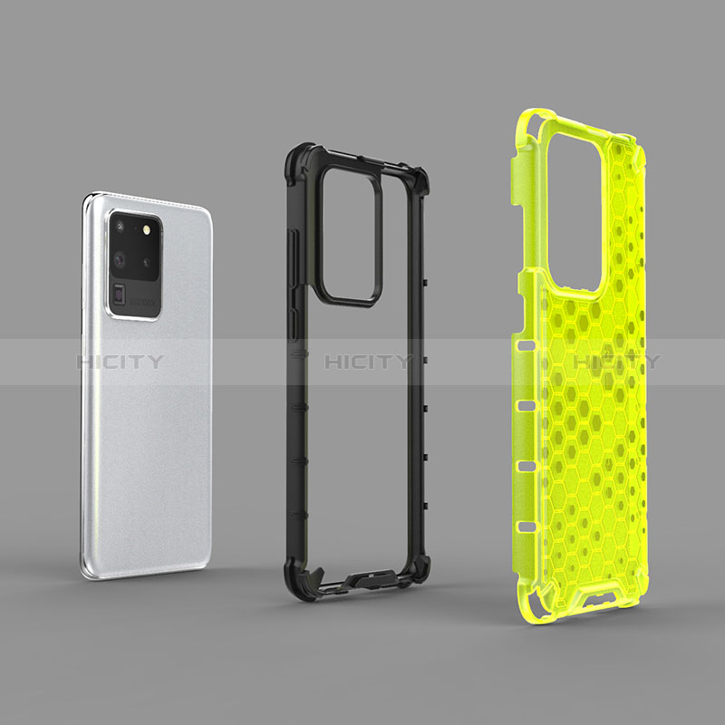 Custodia Silicone Trasparente Laterale 360 Gradi Cover AM1 per Samsung Galaxy S20 Ultra