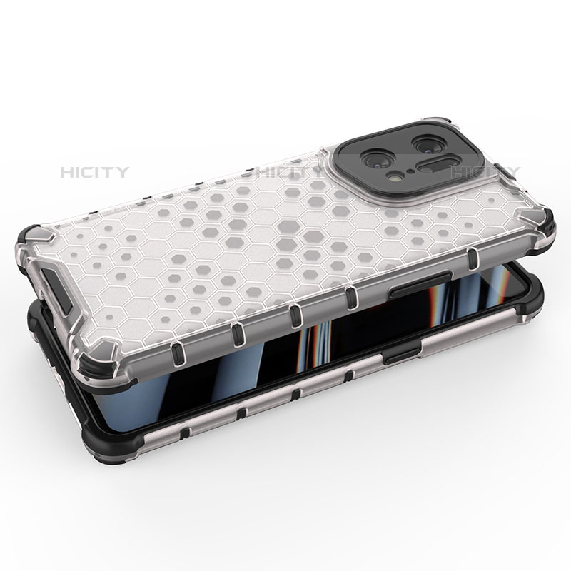 Custodia Silicone Trasparente Laterale 360 Gradi Cover AM2 per Oppo Find X5 Pro 5G