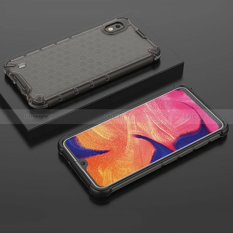 Custodia Silicone Trasparente Laterale 360 Gradi Cover AM2 per Samsung Galaxy A10 Nero