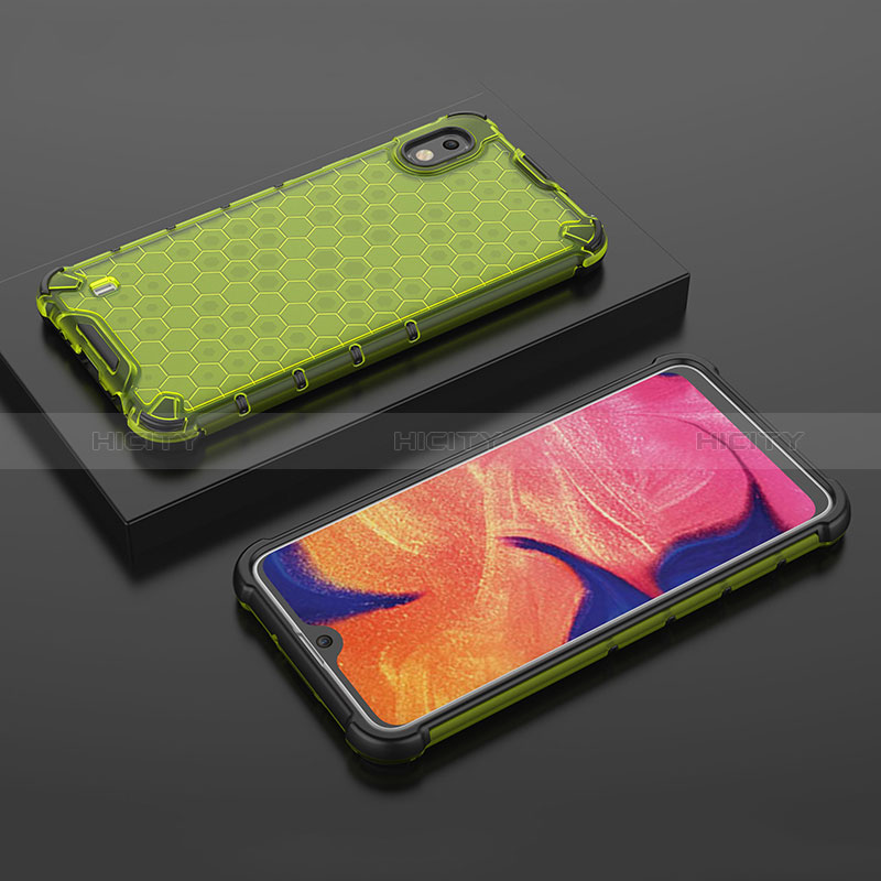 Custodia Silicone Trasparente Laterale 360 Gradi Cover AM2 per Samsung Galaxy A10 Verde