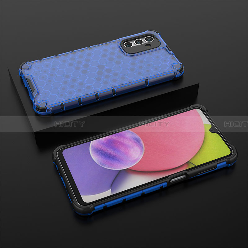 Custodia Silicone Trasparente Laterale 360 Gradi Cover AM2 per Samsung Galaxy A13 5G Blu