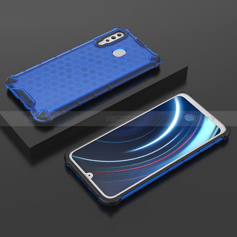 Custodia Silicone Trasparente Laterale 360 Gradi Cover AM2 per Samsung Galaxy A40s Blu