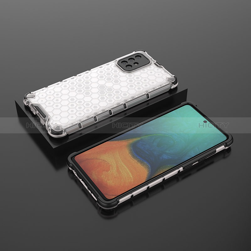 Custodia Silicone Trasparente Laterale 360 Gradi Cover AM2 per Samsung Galaxy A71 4G A715 Bianco