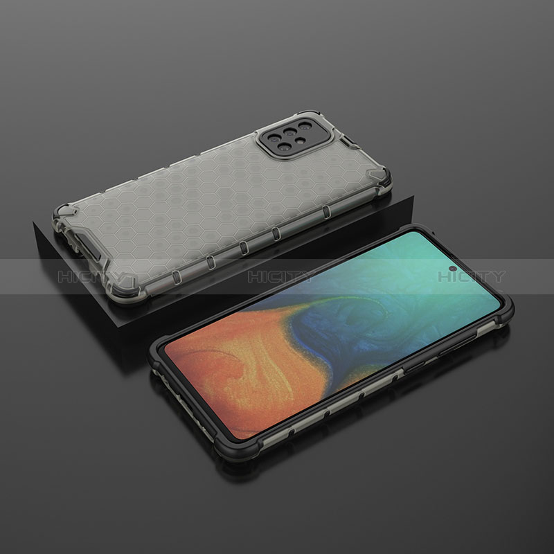 Custodia Silicone Trasparente Laterale 360 Gradi Cover AM2 per Samsung Galaxy A71 4G A715 Nero