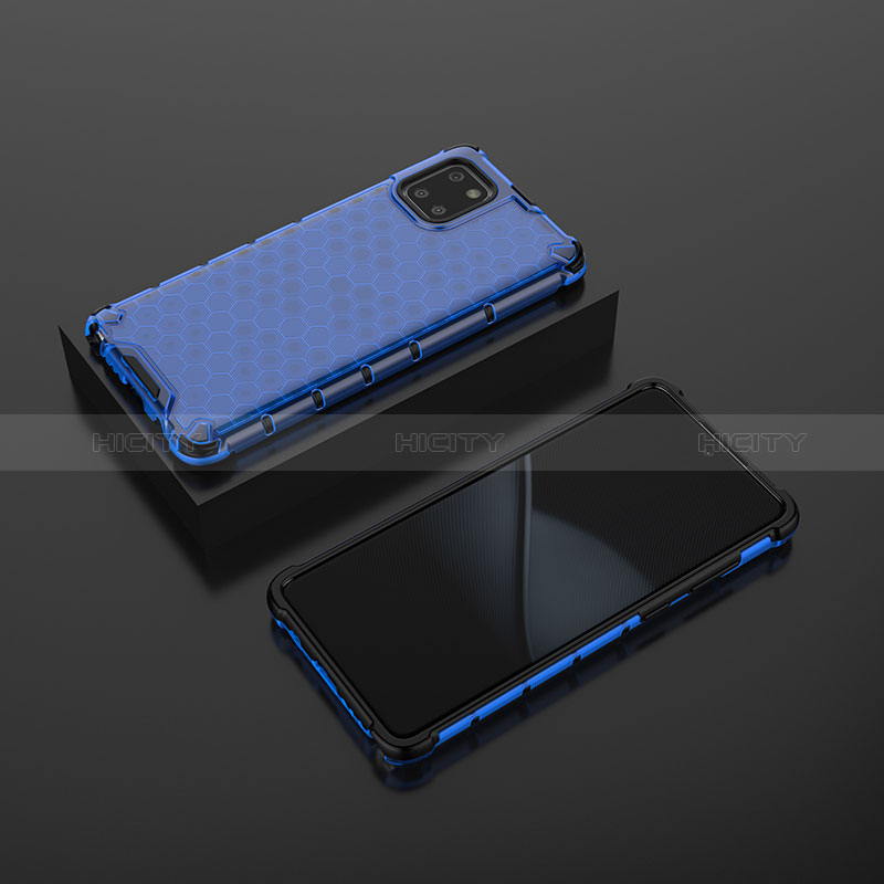 Custodia Silicone Trasparente Laterale 360 Gradi Cover AM2 per Samsung Galaxy A81 Blu
