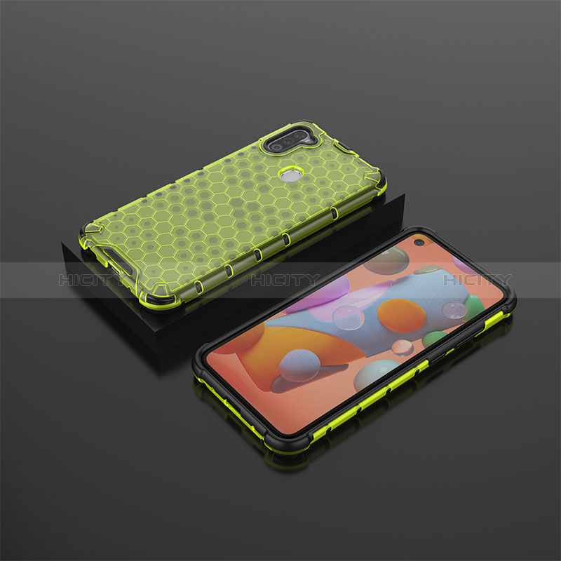 Custodia Silicone Trasparente Laterale 360 Gradi Cover AM2 per Samsung Galaxy M11 Verde