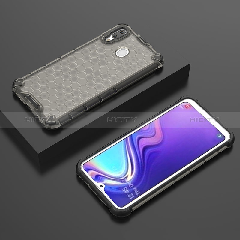 Custodia Silicone Trasparente Laterale 360 Gradi Cover AM2 per Samsung Galaxy M20 Nero