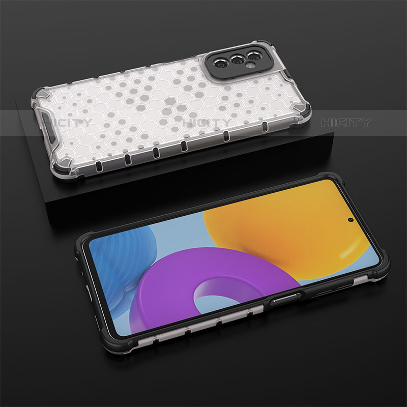 Custodia Silicone Trasparente Laterale 360 Gradi Cover AM2 per Samsung Galaxy M52 5G Bianco